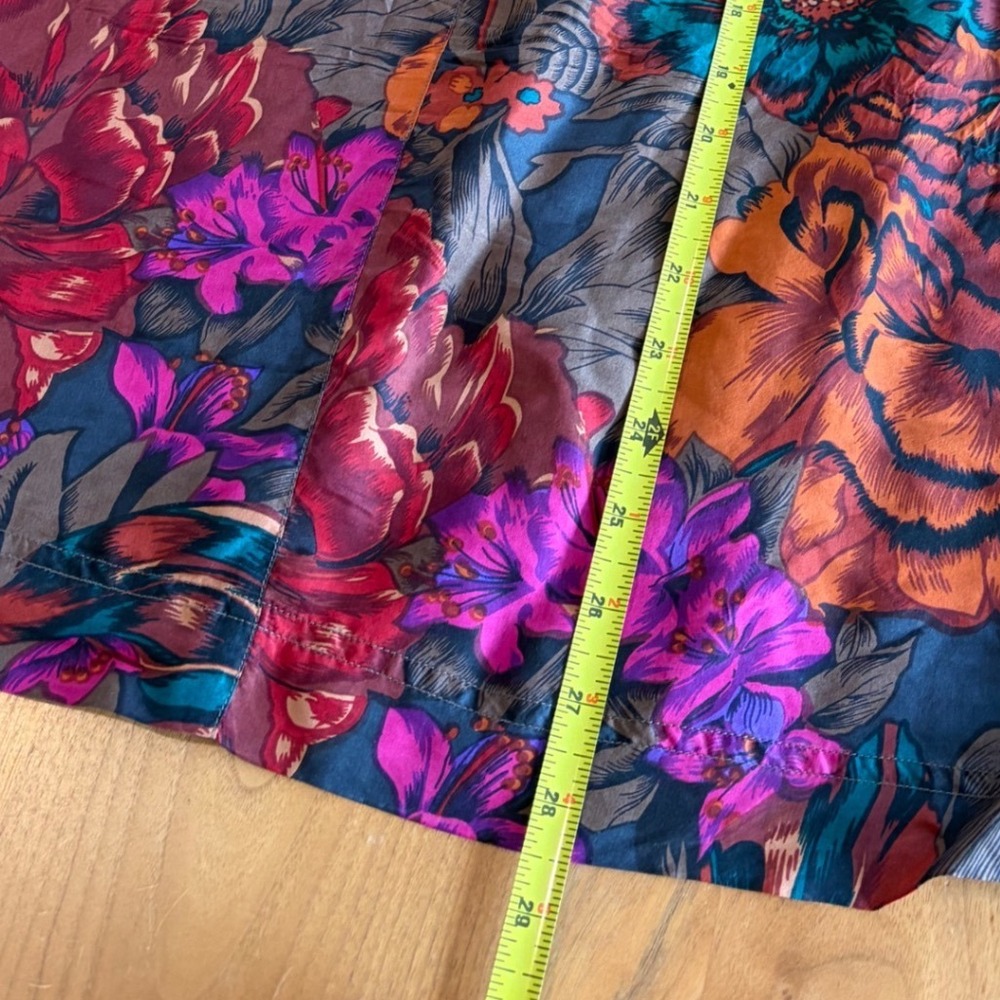 Potomac Collection Womens 100% Silk Floral Short Sleeve Blouse Top Multicolor M - Picture 8 of 8